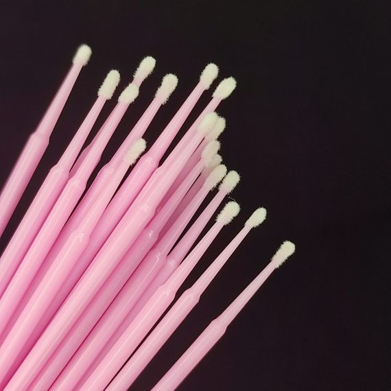 Рожеві мікробраші (аплікатори) 100шт у пакетику