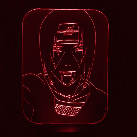 Акриловий світильник-нічник Учіха Ітачі червоний tty-n000254