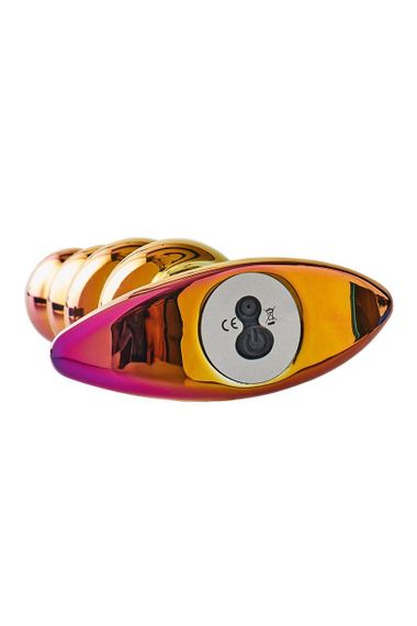 Анальна пробка вібраційна скляна Dream Toys GLAMOUR GLASS — 10 режимів, пульт, IPX7, USB-заряджання | Зображення 4