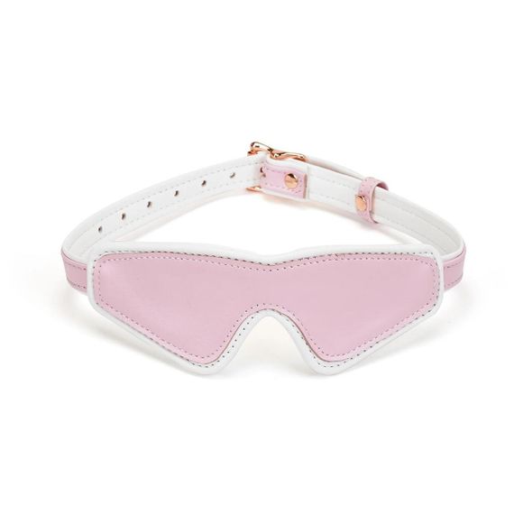 Кожаная маска на глаза Liebe Seele White & Pink Fairy Goat Leather Blindfold sexstyle