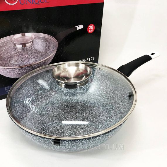 Сковорода с алюминиевым слоем, Сковорода для индукционного приготовления качественная гриль CU-21 | Зображення 6