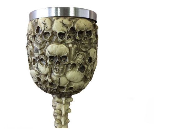 Бокал із черепами 200 мл — готичний винний келих в андеад стилі