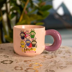 Чашка фарфоровая Labubu Brighten Your Day 400 (мл) подарочная кружка прикольная чашка для детей на подарок FM-22B