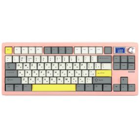 Клавиатура Epomaker Shadow-S TKL Mulan Switch Hot-Swap LCD Screen RGB Wireless/Bluetooth/USB UA Pink (SHS-P-WL)