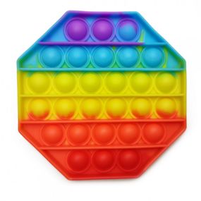Іграшка-антистрес "POP-IT" PPT-O (Multicolor) Восьмикутник Райдужний