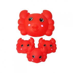 Пищалка Резиновое животное B-331 4шт в сетке  Краб