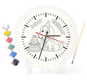 Детский набор для творчества часы раскраска На День рождения 30 см (Г0160)