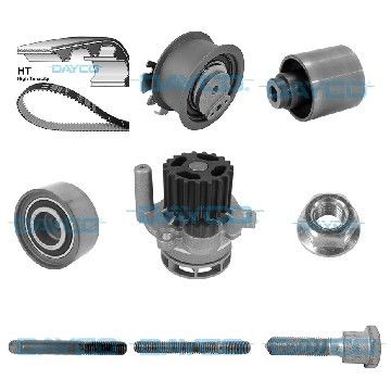 Ремень ГРМ компл. + помпа VW Golf/Jetta/Passat/Touran 2.0 TDI 03-13, Dayco, KTBWP4860,