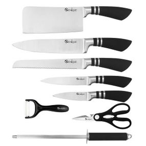 Набір ножів з підставкою з нержавіючої сталі UNIQUE UN-1835 9 предметів