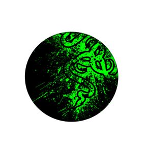 Килимок 200*200 мм тканинний RAZER 3 з боковою прошивкою (круглий), товщина 2 мм, колір Black/Green, Пакет