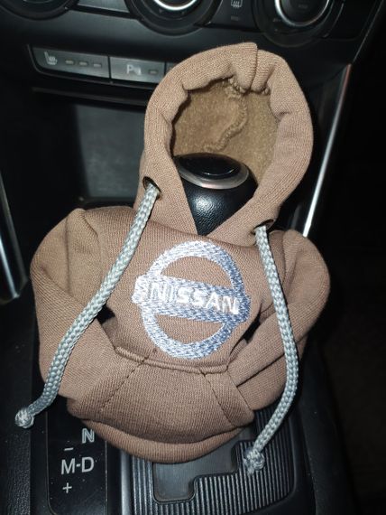 Чохол кофта Худі аксесуар на КПП  Car Hoodie ніссан nissan коричневий подарунок автомобілісту 10070