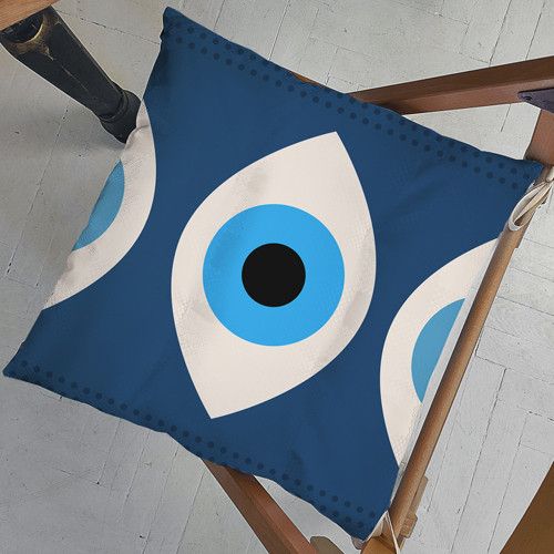 Подушка на стул с завязками Абстракция 40x40x4 см (PZ_23F032)