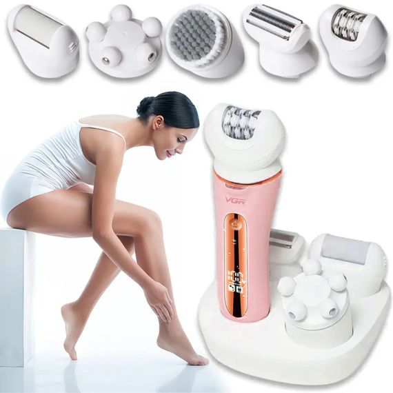 Эпилятор VGR 5 в 1 V-751, 5 насадок. LC-611 Цвет: розовый | Зображення 2