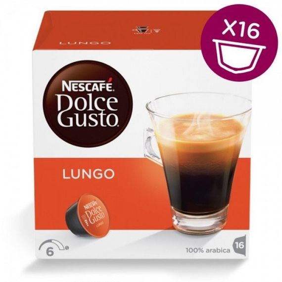 Кофе в капсулах NESCAFE Dolce Gusto Lungo 16 шт. (Нескафе Дольче Густо Лунго)