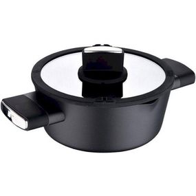 Кастрюля с крышкой Bergner Ion plus BG-35911-BK 24 см 3.5 л черная