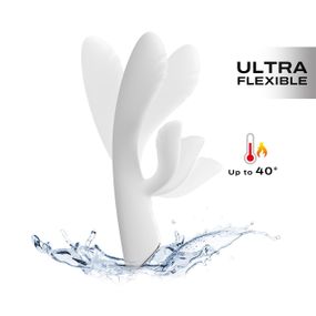 Вібратор-кролик з підігрівом Dorcel FLEXI RABBIT WHITE, гнучкий стовбур sexstyle