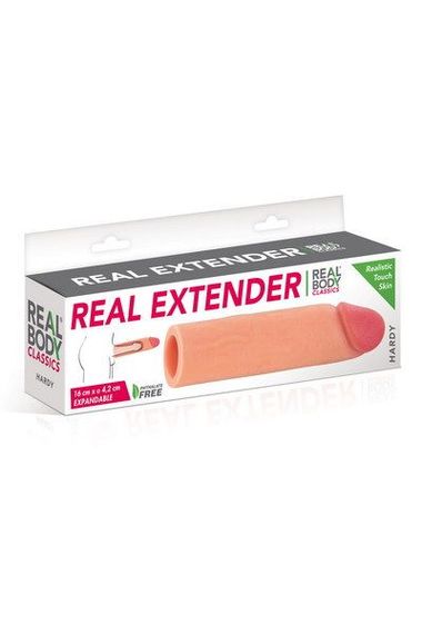 Насадка на член Real Body — Real Extender HARDY з відкритою головкою | Зображення 2