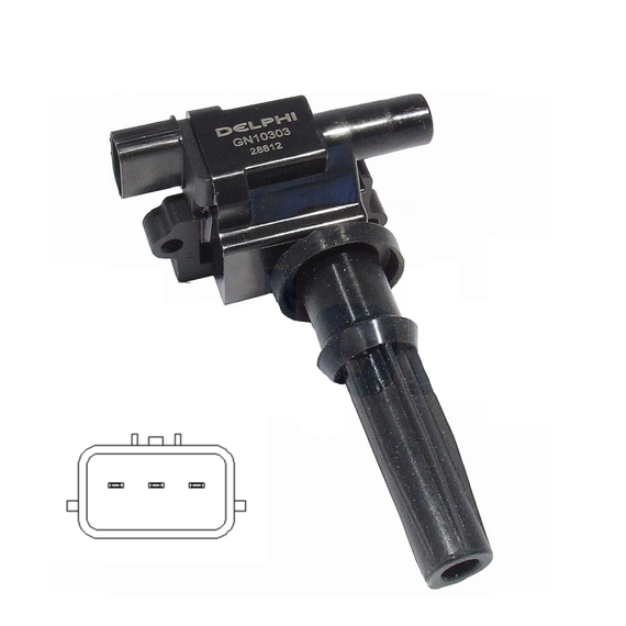 Катушка запалювання HYUNDAI SANTA FE I (SM), HYUNDAI TUCSON (JM), KIA SORENTO I (JC)  2.0, 2.4 L