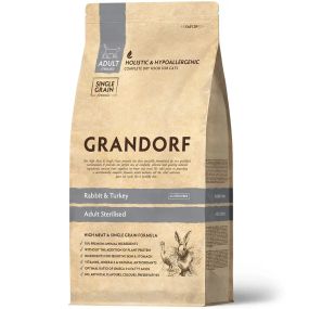 Grandorf Rabbit & Turkey Adult Sterilized сухий корм для стерилізованих кішок з кроликом, 8 кг