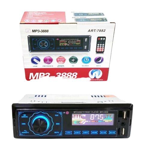 Автомагнітола MP3 3888 ISO 1DIN FM тюнер 4х50W сенсорний дисплей чорний (7882_510) | Зображення 3