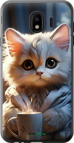 Чохол на Samsung Galaxy J4 2018 Білий кіт "5646t-1487-2448"