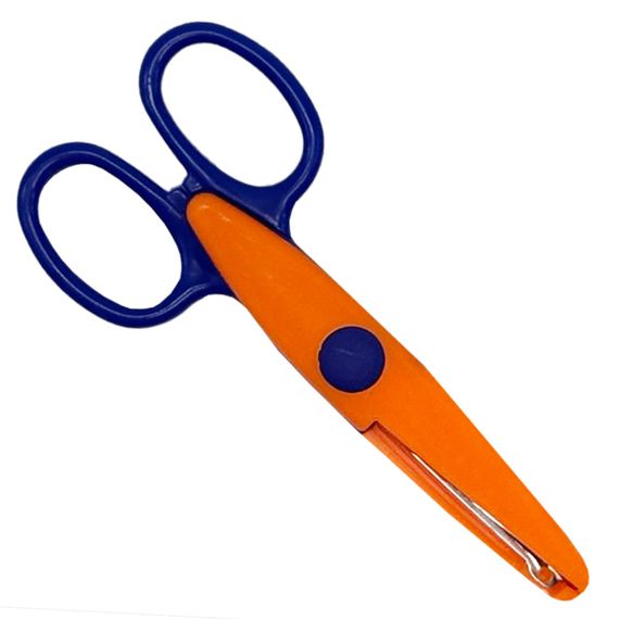 Ножницы детские "Craft" 1606A(Orange-Blue) с фигурным лезвием
