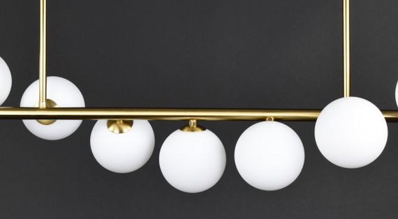 Люстра стельова на 9 лампочок 27671 Латунь 35-65х23х100 см. | Зображення 4