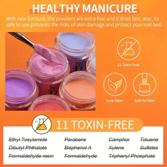 Набір для нігтів з акриловим порошком для занурення - 6 кольорів | Зображення 9