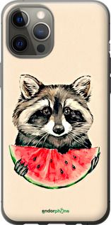 Чохол на iPhone 12 Pro Max Єнотик з кавуном "4605t-2054-2448"
