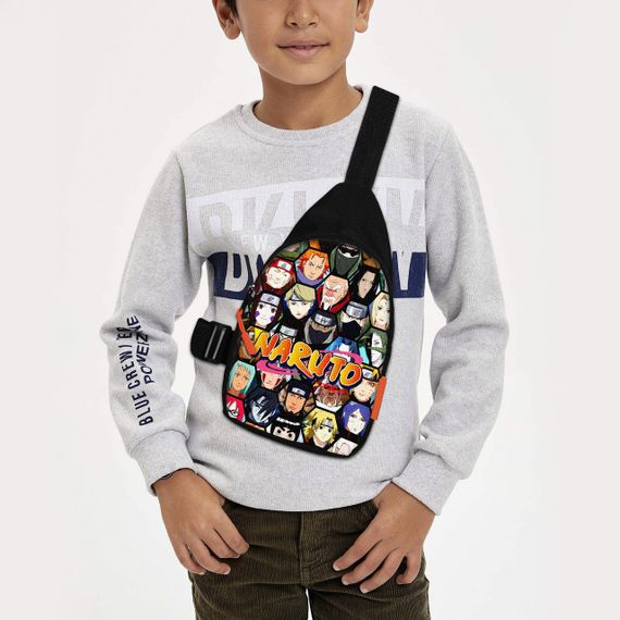 Сумка через плече дитяча Аніме Naruto 29х17 см сумка слінг для хлопчика (02050)