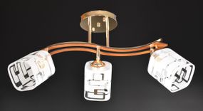 Люстра стельова на 3 лампочки 25304 Золото 29х12х65 см.