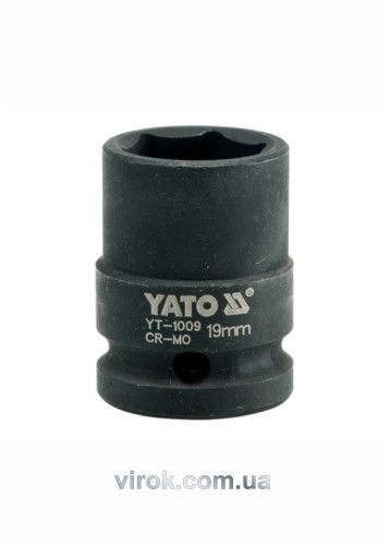 Головка торцева ударна шестигранна YATO 1/2" M19 х 39 мм (YT-1009)