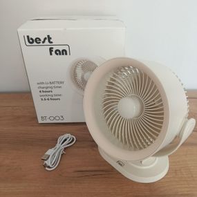 Вентилятор настільний акумуляторний Best Fan BT-003 USB 15 см компактний тихий для дому та офісу