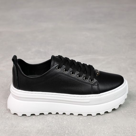 Кеди жіночі шкіряні 588027 Чорні 36 37 38 39 40 41