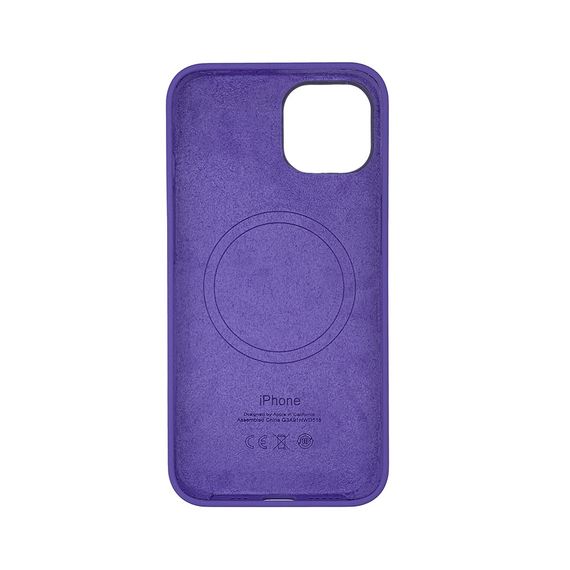Чохол накладка Silicone Case Full with Magsafe для Apple iPhone 14 Pro Max- Iris | Зображення 1