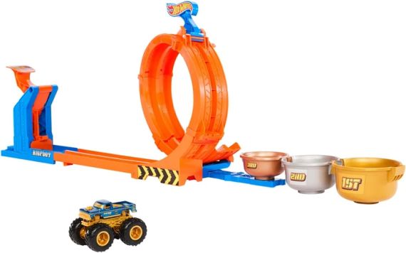 Трек Hot Wheels Monster Trucks Бігфут 50-летие Петля Прыжок за трофеем | Зображення 3