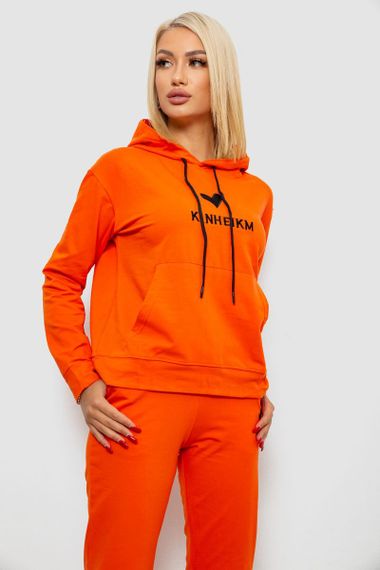Спортивний костюм жіночий двонитка  уцінка, колір помаранчевий, 214R1419-007-U-10 | Зображення 1