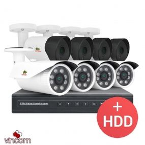 Комплект видеонаблюдения Partizan PRO AHD-27 8xCAM  1xDVR  HDD