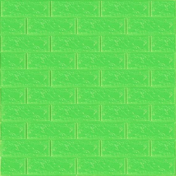 3D панель самоклеюча цегла Зелена 700x770x3мм (013-3) Sticker Wall SW-00000639