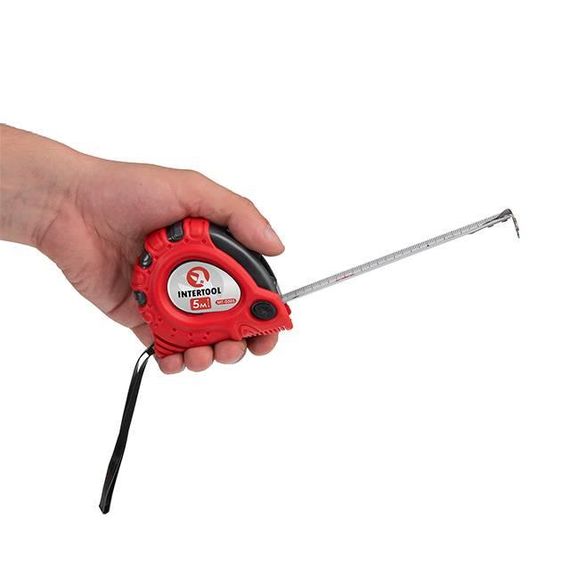 Рулетка з фіксатором 5 м "Супер Магніт" INTERTOOL MT-03051 | Зображення 2