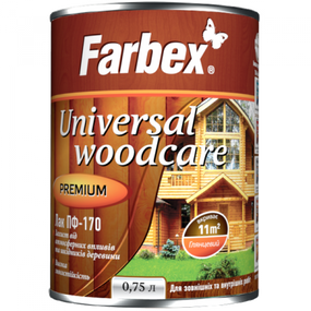 Лак алкідний ПФ-170 для зовнішніх робіт глянсовий ТМ "Farbex" -0,75 л