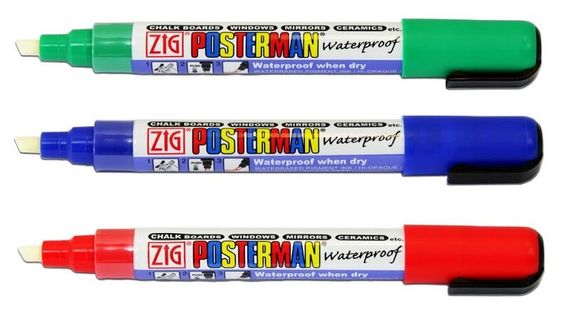 Маркер водостойкий ZIG Posterman 2-6 мм, Жёлтый | Зображення 5