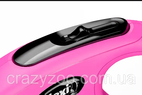 Повідець-рулетка для собак Flexi New Classic M до 20 кг рожева трос 5 м CL20C5 | Зображення 2