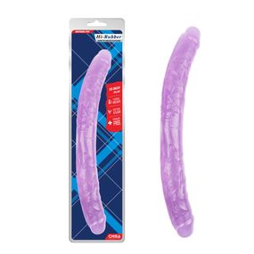 Фалоімітатор двосторонній фіолетовий Chisa Hi-Rubber 46 см *4,7 см Sex Aura