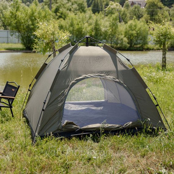 Намет кемпінговий 2 на 2 метри автоматичний для риболовлі походу туристичний LU-019GR Зелений | Зображення 1