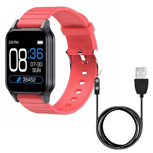 Смарт часы Smart Watch T96 стильные с защитой от влаги и пыли с измерением температура тела. MU-450 Цвет: красный | Зображення 3