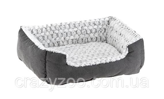 Лежак для собак и котов Ferplast Sweetie 55 с искусственным мехом серый 55x48x18 см 81064599