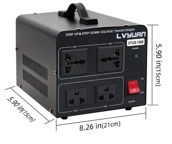 Перетворювач напруги 220v в 120v 2000W ( 1000W ) | Зображення 3