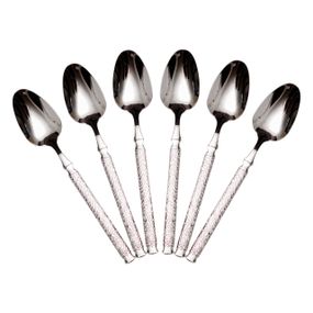 Набір столових ложок 6 штук з нержавіючої сталі 21 (см) Срібло HP-8-33