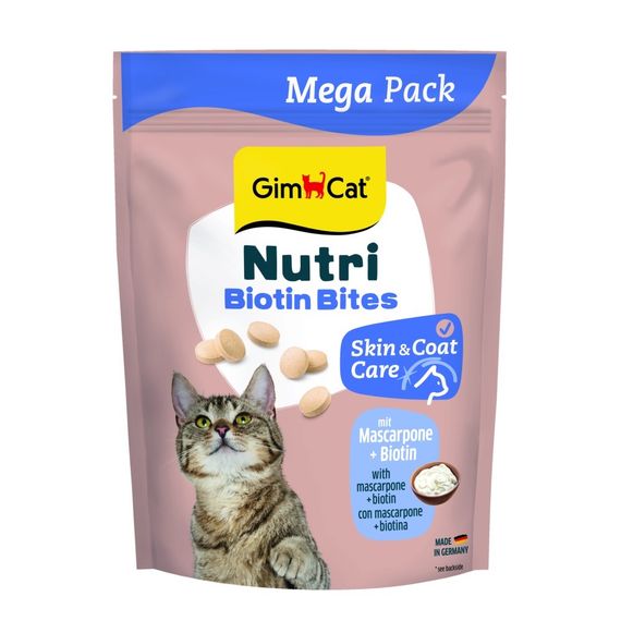 Лакомство для кошек витаминизированное с биотином и вкусом маскарпоне GimCat Katzentabs, 425 гр
